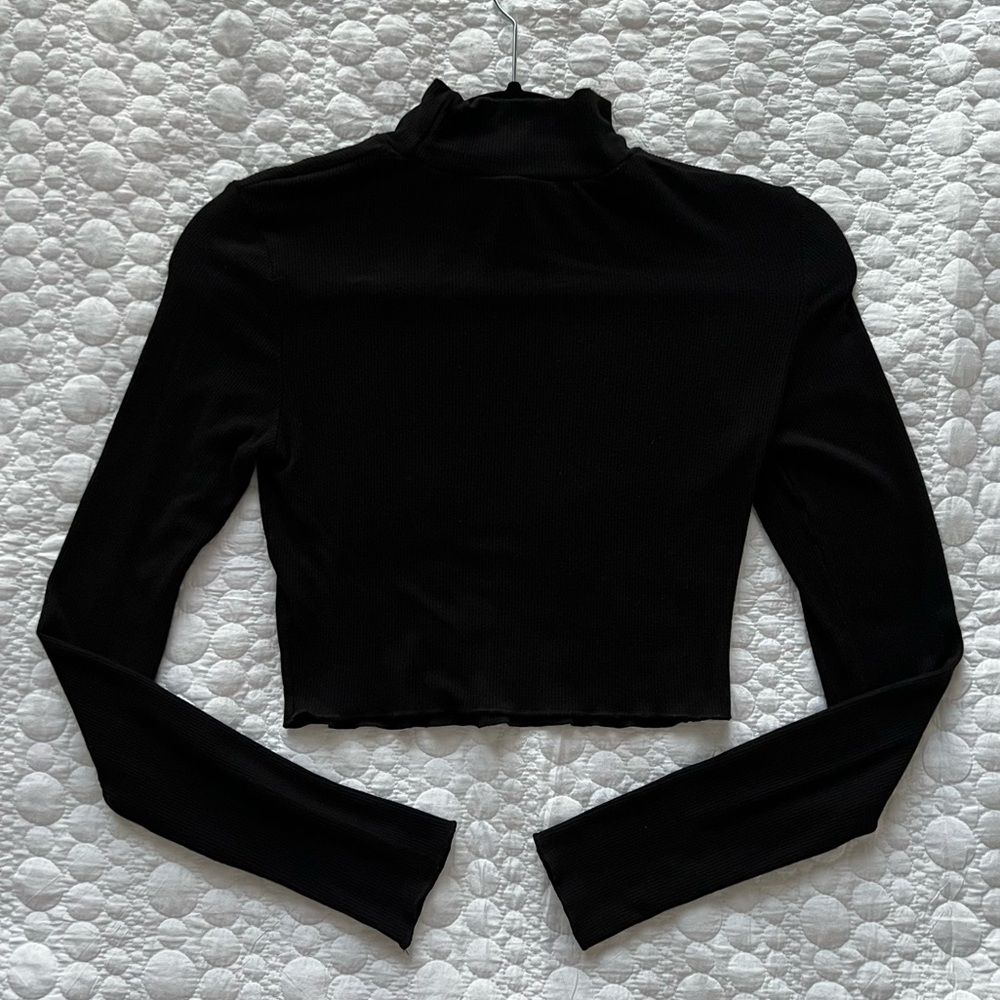 Black Turtleneck Top